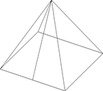 пирамида, чертежи многогранников, многогранники, геометрия, стереометрия